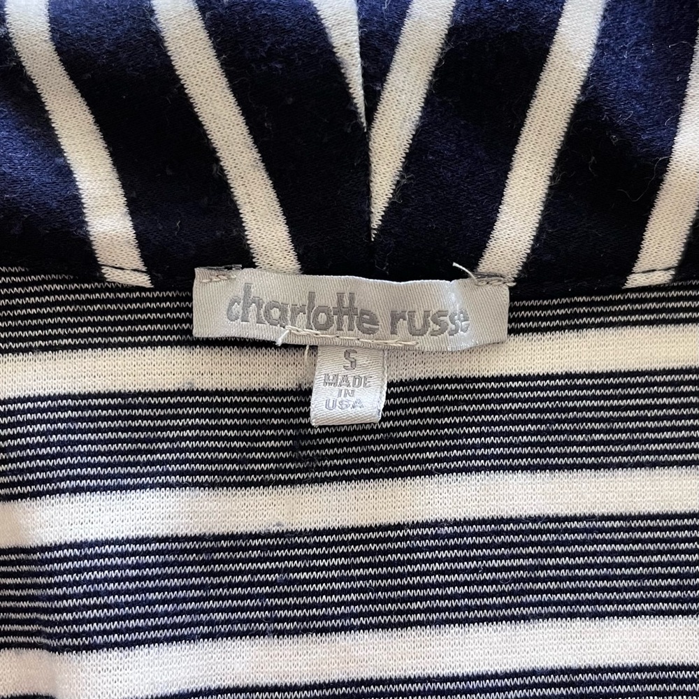 *SALE* Tailored Navy Striped Jacket Charlotte Russe - Picture 3 of 4
